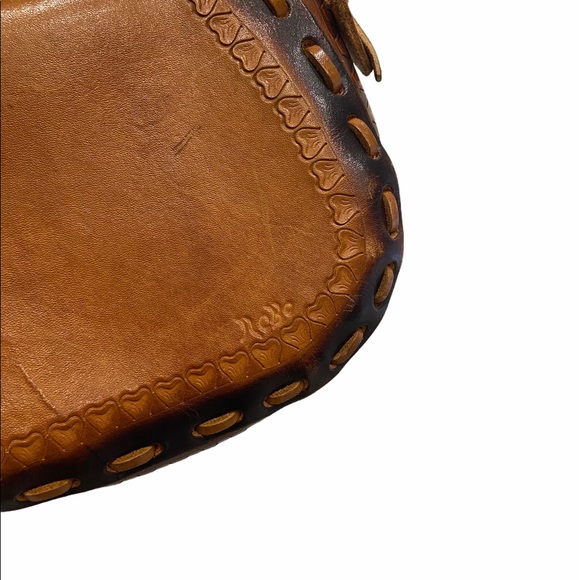 Handmade Leather Boho Vintage 90’s Crossbody Bag NWT - Picture 7 of 9
